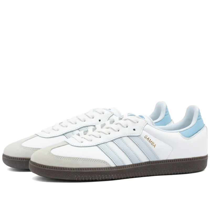 Adidas Samba OG Core White & Halo Blue - Image 2