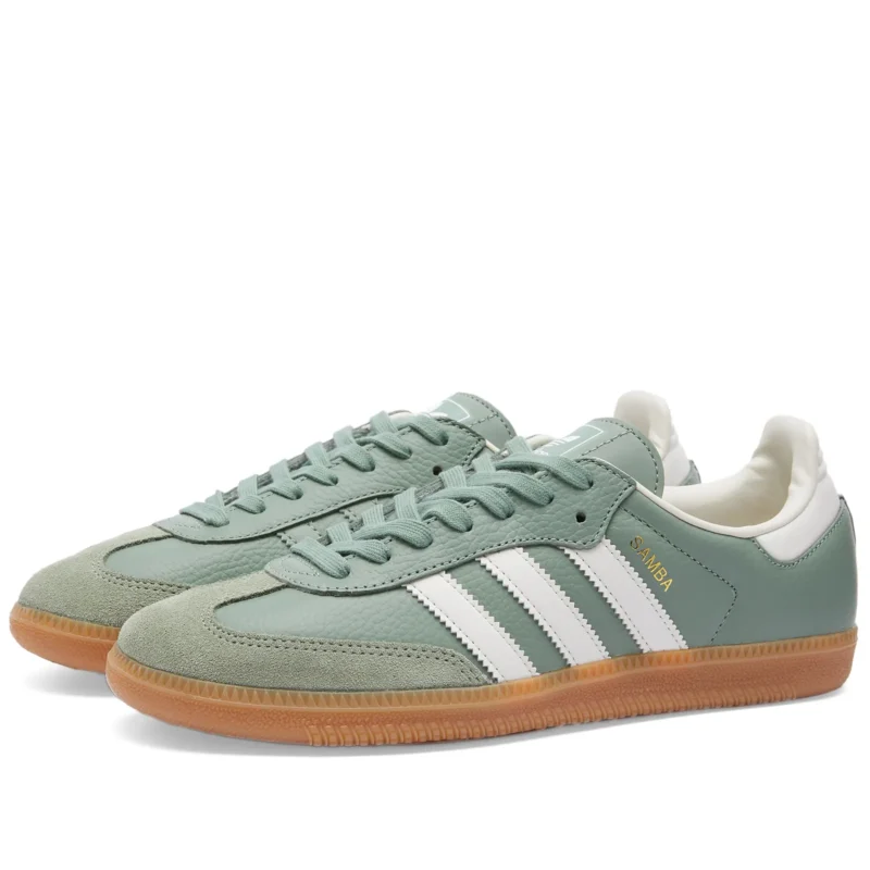 Adidas Samba OG W Silver Green & Chalk White - Image 2