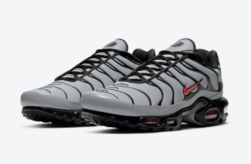 Nike Air Max Plus Surfaces in Grey and Black With Red Accents - Image 2