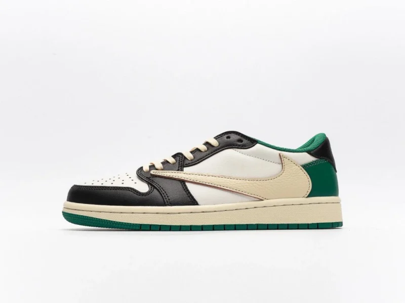 LJR Fragment Design x Travis Scott x Air Jordan 1 Retro Low Green Black White