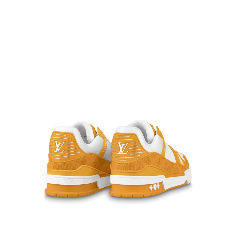 Louis Vuitton Trainer Yellow Monogram Denim White - Image 2