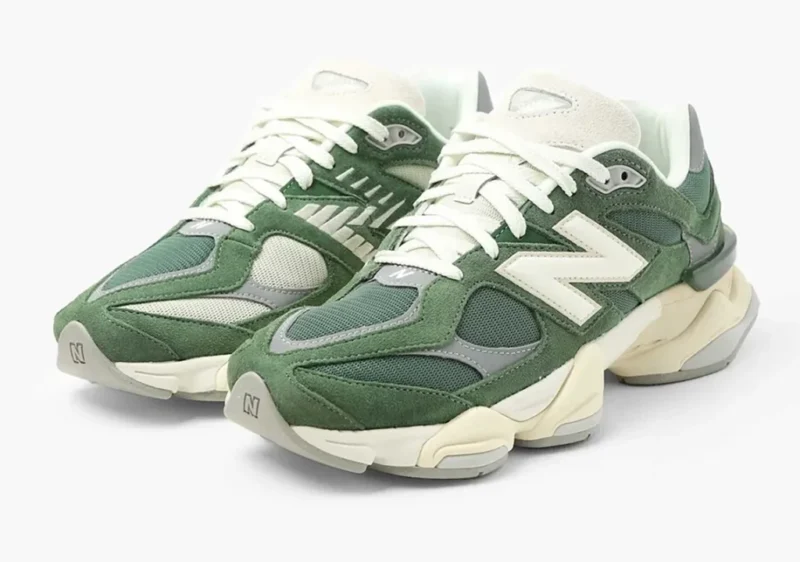 The New Balance 9060 Green Suede - Image 2