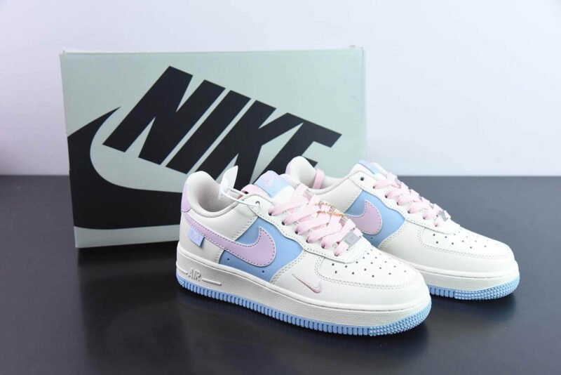 Nike Air Force 1 07 Low Light Blue Pink White - Image 2