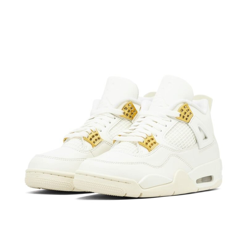 Air Jordan 4 Retro Sail Metallic Gold Womens - Image 2